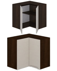 Шкаф настенный угловой ПМ-115.07. Размер (Ш×Г×В):600х600х583 Латте2 ― Мебель в Краснодаре