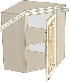Шкаф угловой (Ш×В×Г): 600×704×600 мм ЛД 231.090 Жемчуг ― Мебель в Краснодаре