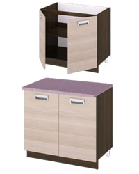 Шкаф-стол кухонный с 2-мя дверями для установки мойки ПМ-115.14 Размер (Ш×Г×В): 900х600х860 Латте1 ― Мебель в Краснодаре