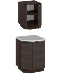 Шкаф кухонный торцевой - универсальный ПМ-115.16. Размер (Ш×Г×В): 600х600х860 Латте2 ― Мебель в Краснодаре