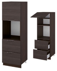 Шкаф комбинированный ПМ-115.19. Размер (Ш×Г×В): 600х600х2000 Латте2 ― Мебель в Краснодаре