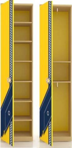 Шкаф одностворчатый ЛД 507.020 (Ш×В×Г): 500×2102×445 мм ― Мебель в Краснодаре