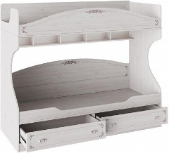 Кровать 2 х ярусная (без лестницы) Ариэль ТД-280.11.01  Размеры (Ш×Г×В): 2048×845×1706