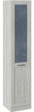 Шкаф для белья с 1 глухой дверью правый «Кантри» СМ-308.07.210R (з)  Замша синяя/Винтерберг (Ш×Г×В): 449×454×2171