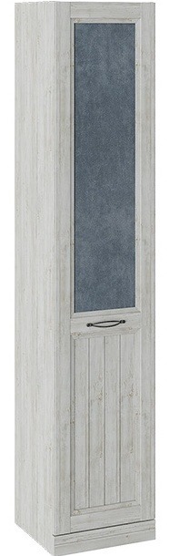 Шкаф для белья с 1 глухой дверью левый «Кантри» СМ-308.07.210L (з)  Замша синяя/Винтерберг (Ш×Г×В): 449×454×2171 ― Мебель в Краснодаре