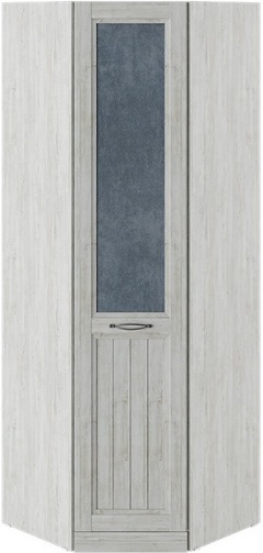 Шкаф угловой с 1 глухой дверью правый «Кантри» СМ-308.07.230R (з)  Замша синяя/Винтерберг (Ш×Г×В): 766×766×2171 ― Мебель в Краснодаре