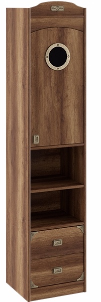 Шкаф комбинированный с иллюминатором «Навигатор» СМ-250.07.20 (Ш×Г×В): 470×434×2161 ― Мебель в Краснодаре