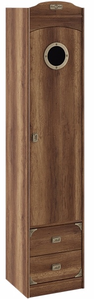 Шкаф комбинированный для белья с иллюминатором «Навигатор» СМ-250.07.21 (Ш×Г×В): 470×434×2161 ― Мебель в Краснодаре