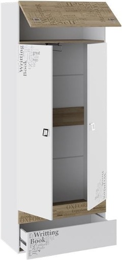 Шкаф для одежды Оксфорд ТД-139.07.22  (Ш×Г×В): 876×450×2203 ― Мебель в Краснодаре