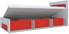 «Палермо-Юниор» Кровать с подъемным механизмом 0,9 Красный Ш × В × Г  2048х903х960 мм ― Мебель в Краснодаре