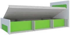 «Палермо-Юниор» Кровать с подъемным механизмом 0,9 Зелёный  Ш × В × Г 2048х903х960 мм ― Мебель в Краснодаре