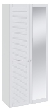 Шкаф для одежды с 1-ой глухой и 1-ой зеркальной «Ривьера» СМ 241.22.002L (Ш×Г×В): 895×452×2111
