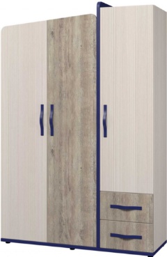 Шкаф для одежды 3х дв. ИД 01.347  В:1977 Ш:1295 Г:452 ― Мебель в Краснодаре