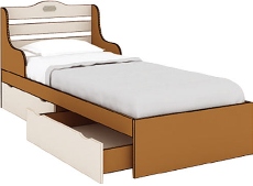 Кровать с ящиками №21 Детская мебель Юниор (ШхВхГ): 866*840*1936