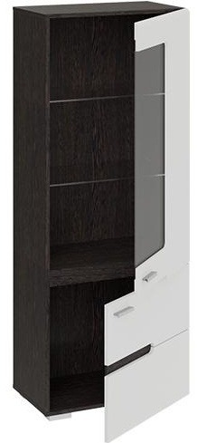 Шкаф для посуды Фьюжн ТД-260.07.27  Белый глянец  (Ш×Г×В): 590×357×1512 ― Мебель в Краснодаре