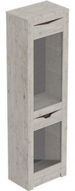 Шкаф однодверный витрина Соренто Дуб Бонифаций (ШxГxВ): 600 x 385 x 2100