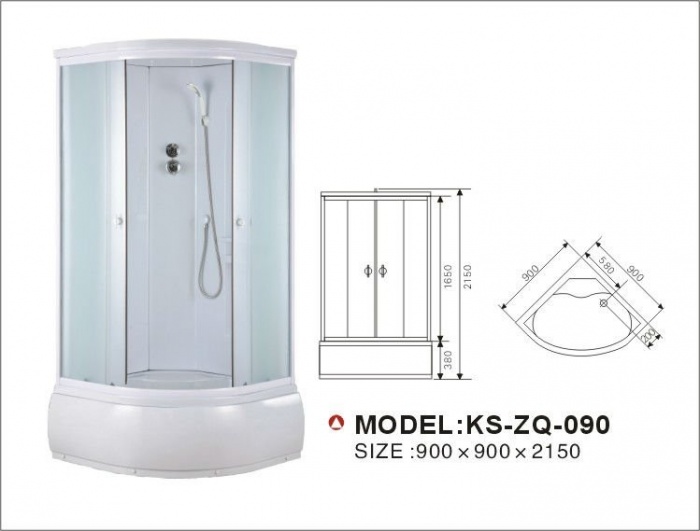 Душевая кабина KINGSAN GS-8890 Matt glass ― Мебель в Краснодаре