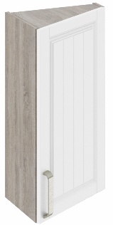 Дуб Сонома трюфель/Крем	Шкаф верхний торцевой ВТ_72-40(45)_1ДР  (Ш×Г×В): 400×323×720 ― Мебель в Краснодаре