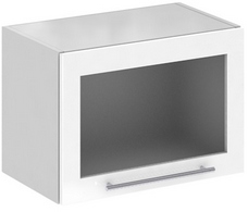 Кухня Олива ШВГС 500 Шкаф верхний горизонтальный, стекло Белый ― Мебель в Краснодаре