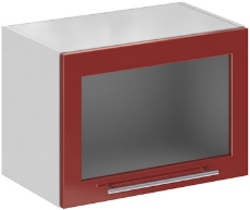 Кухня Олива ШВГС 500 Шкаф верхний горизонтальный, стекло Гранат ― Мебель в Краснодаре