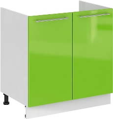 Кухня Олива ШНМ 800 Шкаф нижний мойка Зелёный ― Мебель в Краснодаре