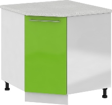Кухня Олива ШНУ 850*850 Шкаф нижний угловой Зелёный