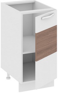 Шкаф нижний (правый) (Оливия (Темная)) Н_72-40_1ДР(А) Размеры (Ш×Г×В): 400×582×822 ― Мебель в Краснодаре