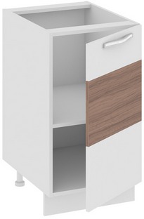 Шкаф нижний (правый) (Оливия (Темная)) Н_72-45_1ДР(А) Размеры (Ш×Г×В): 450×582×822 ― Мебель в Краснодаре