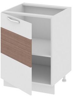 Шкаф нижний (левый) (Оливия (Темная)) Н_72-60_1ДР(Б) Размеры (Ш×Г×В): 600×582×822 ― Мебель в Краснодаре