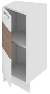 Шкаф нижний торцевой (левый) (Оливия (Темная)) НТ_72-40(45)_1ДР(Б) Размеры (Ш×Г×В): 400×582×822 ― Мебель в Краснодаре