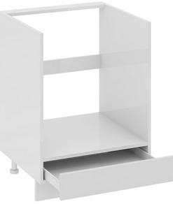 Шкаф нижний под бытовую технику с 1-м ящиком (Оливия (Белый универс.)) НБ1я_72(12)-60_1Я Размеры (Ш×Г×В): 600×582×822 ― Мебель в Краснодаре