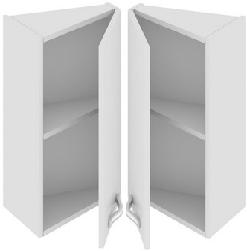 Шкаф верхний торцевой (Оливия (Белый универс.)) ВТ_60-40(45)_1ДР Размеры (Ш×Г×В): 400×323×600 ― Мебель в Краснодаре