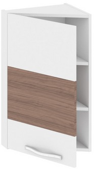 Шкаф верхний торцевой (левый) (Оливия (Темная)) ВТ_72-40(45)_1ДР(А) Размеры (Ш×Г×В): 400×323×720 ― Мебель в Краснодаре