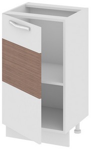Шкаф нижний нестандартный (левый) (Оливия (Темная)) Нн_72-45_1ДР(Б) Размеры (Ш×Г×В): 450×432×822 ― Мебель в Краснодаре