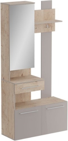 Вешалка с зеркалом Фан (ШхГхВ): 1000x400x2100 ― Мебель в Краснодаре