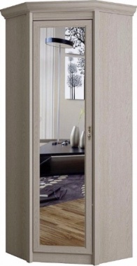 Флоренция 641 шкаф угловой с зеркалом Дуб Гарвард (ШхВхГ):  871х2315х457