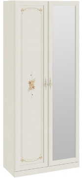 Шкаф для одежды с 1-ой глухой и 1-ой зеркальной дверями «Лючия» СМ-235.22.03 (Ш×Г×В): 895×429×2161 ― Мебель в Краснодаре