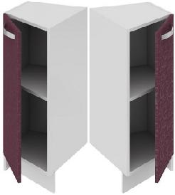 Шкаф нижний торцевой (Синга (Баклажан)) НТ_72-40(45)_1ДР Размеры (Ш×Г×В): 400×582×822