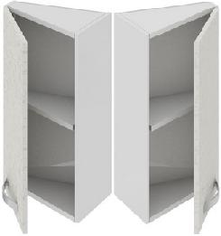 Шкаф верхний торцевой (Синга (Крем)) ВТ_60-40(45)_1ДР Размеры (Ш×Г×В): 400×323×600 ― Мебель в Краснодаре