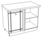 Стол угловой (прав, лев) со столешницей Кухня Сити 1000х850х600 ― Мебель в Краснодаре