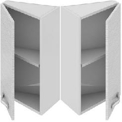 Шкаф верхний торцевой (СКАЙЛАЙН (Белый)) ВТ_60-40(45)_1ДР Размеры (Ш×Г×В): 400×323×600 ― Мебель в Краснодаре