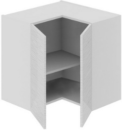 Шкаф верхний угловой с углом 90° (СКАЙЛАЙН (Белый)) ВУ90_60_2ДР(ВУ) Размеры (Ш×Г×В): 600×600×600 ― Мебель в Краснодаре