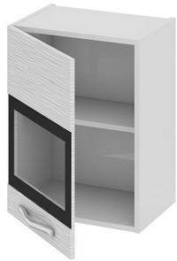 Шкаф верхний со стеклом (левый) (СКАЙЛАЙН (Белый)) В_60-45_1ДРс(А) Размеры (Ш×Г×В): 450×323×600