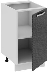 Шкаф нижний (СКАЙЛАЙН (Черный)) Н_72-45_1ДР Размеры (Ш×Г×В): 450×582×822