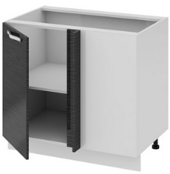 Шкаф нижний с планками для формирования угла (СКАЙЛАЙН (Черный)) Н_72-90_1ДРпУ Размеры (Ш×Г×В): 900×582×822 ― Мебель в Краснодаре