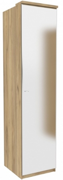 Шкаф одностворчатый с зеркалом Фиджи ЛД 659.223.000 Антрацит  Ш 548 мм В 2326 мм Г 640 мм ― Мебель в Краснодаре