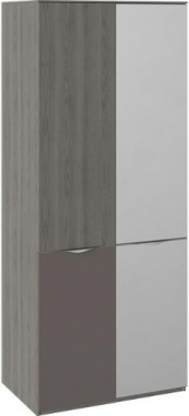 Шкаф для одежды с 1 зеркальной дверью и 1 с ЛКП Либерти СМ-297.07.026  (Ш×Г×В): 900×600×2188