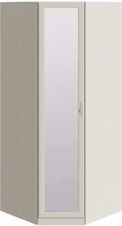 Шкаф угловой с 1-ой зеркальной дверью «Лючия» СМ-235.07.07 (Ш×Г×В): 894×894×2161 ― Мебель в Краснодаре