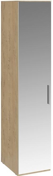 Шкаф для белья с 1 зеркальной дверью правый Николь СМ-295.07.002 R  Бунратти (Ш×Г×В): 449×602×2121 ― Мебель в Краснодаре
