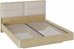 Двуспальная кровать Николь с мягким изголовьем СМ-295.01.003 Фон Бежевый (Д×Ш×В): 2089×1674×1020